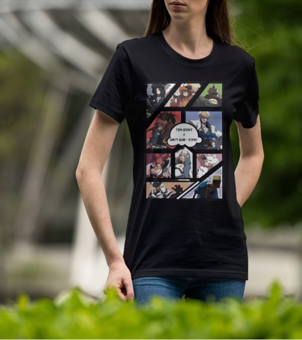Tsun Scoops Collaboration With Guilty Gear Strive Iconic Characters Panel T-Shirt