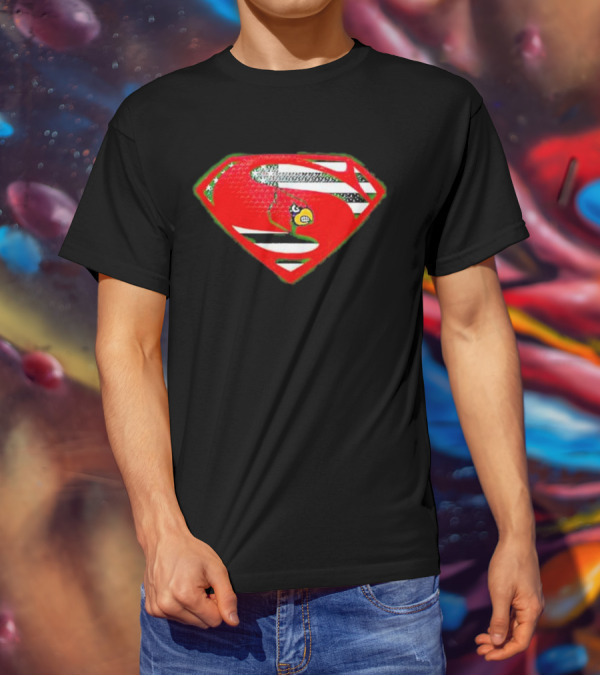 Superman Logo Louisville Cardinals USA Flag Fusion T-Shirt