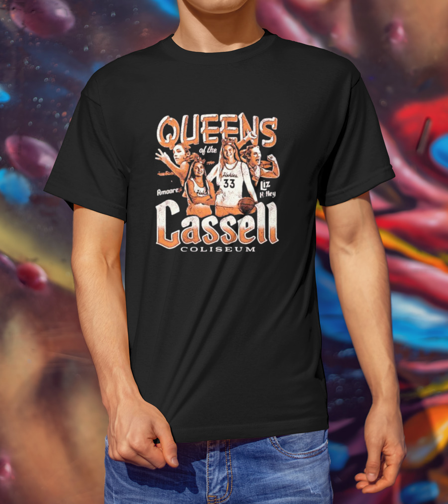 Virginia Tech Hokies Liz Kitley Georgia Amoore Queens Of Cassell Coliseum T-Shirt