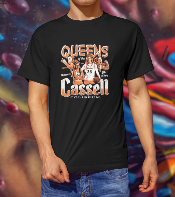 Virginia Tech Hokies Liz Kitley Georgia Amoore Queens Of Cassell Coliseum T-Shirt