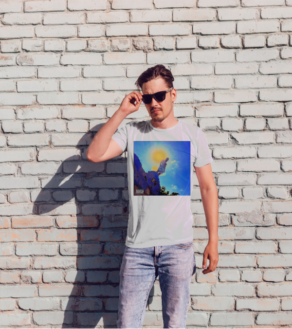 Wagmi Music Images Figure On Cliff With Sun And Clouds Cover T-Shirt