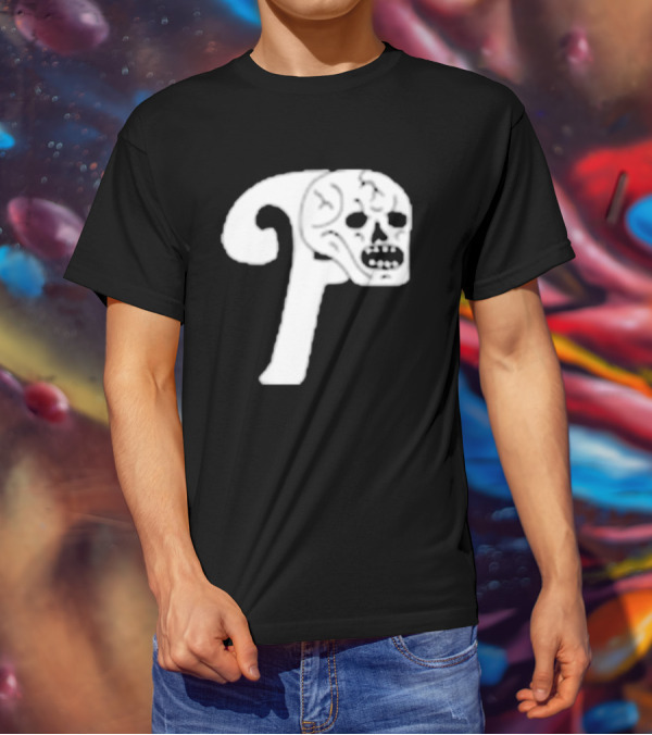 Philadelphia The Fighting Piss Missiles Skull T-Shirt