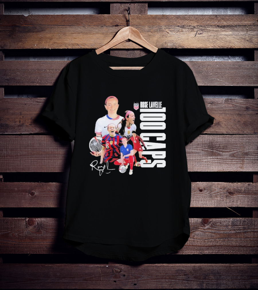 Rose Lavelle USA Soccer Milestone 100 Caps T-Shirt