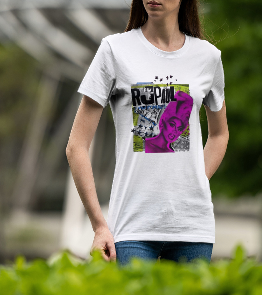 Rupaul Star Power Glam Pop Art Collage T-Shirt