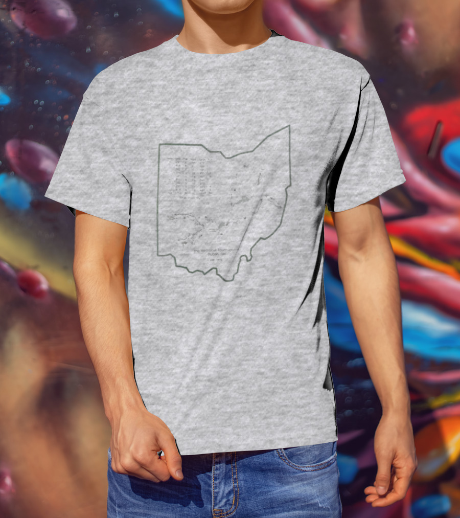 Abercrombie And Fitch Memorial Tournament Ohio State Map Outline T-Shirt