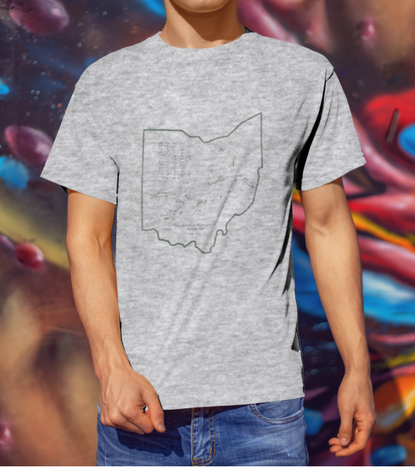 Abercrombie And Fitch Memorial Tournament Ohio State Map Outline T-Shirt