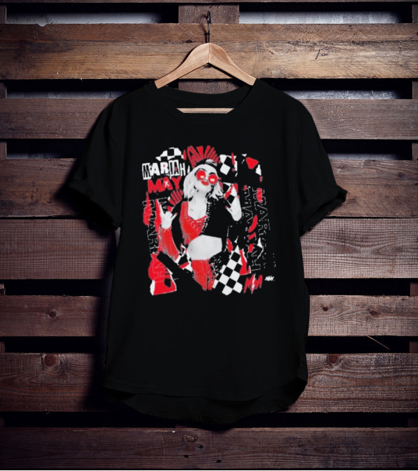 Mariah May All Elite Wrestling Checkerboard Red And Black T-Shirt