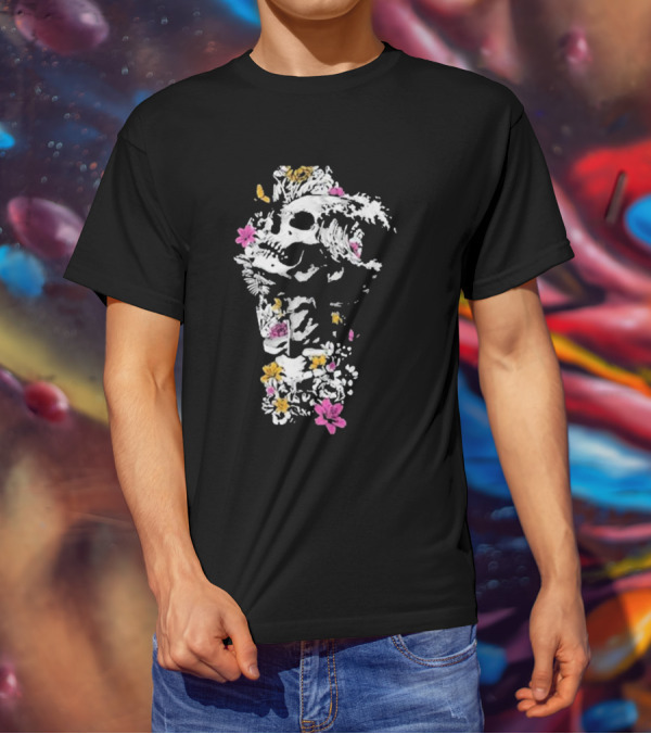 Sullivan King Skull Wave Floral Fusion T-Shirt