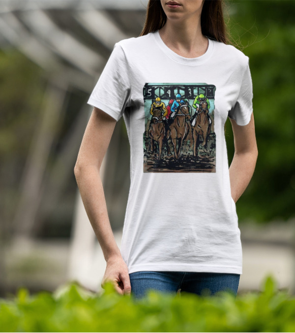 U Horse Races Waitlist Action 54321 T-Shirt