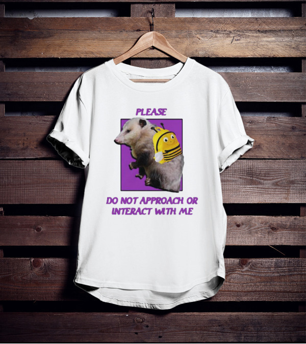 Possumcore Please Do Not Approach Or Interact With Me Bee Backpack T-Shirt