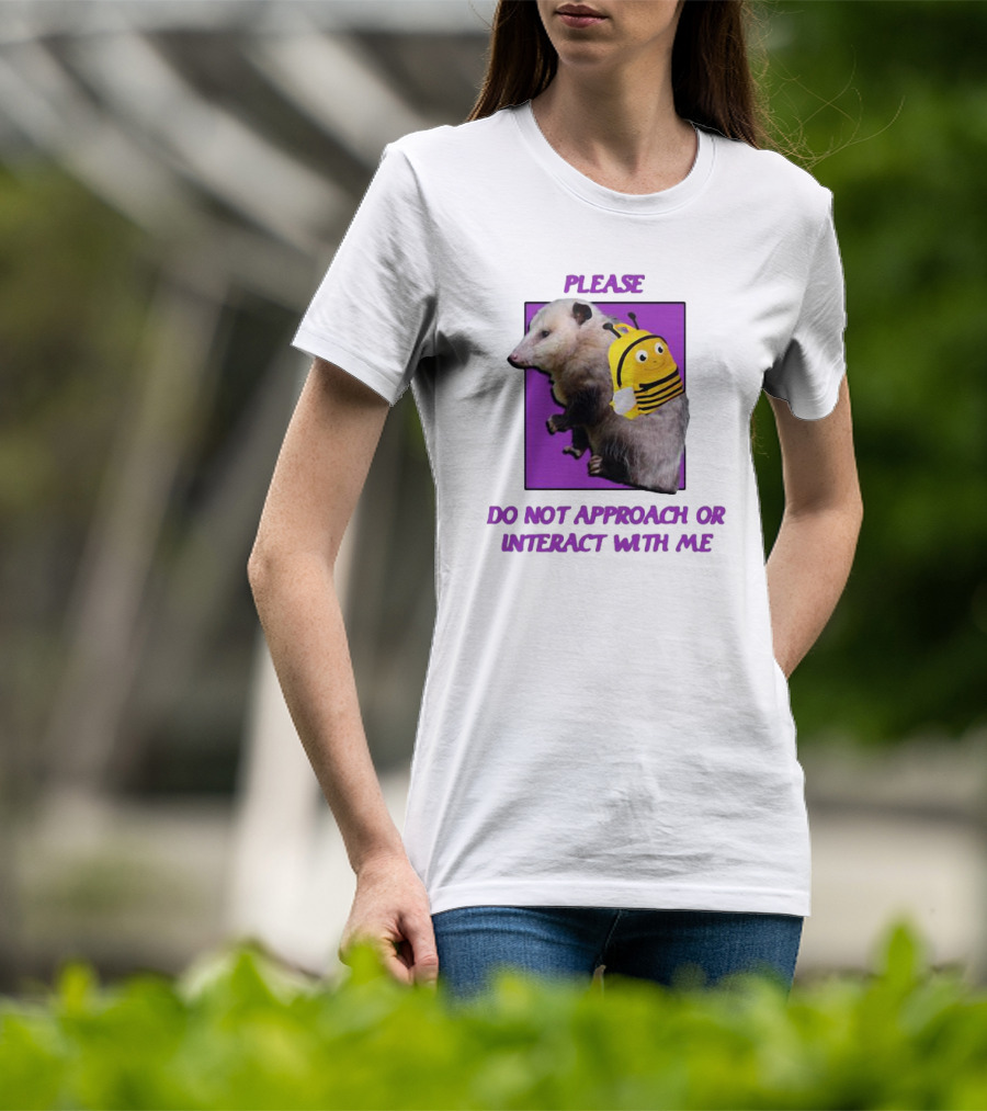 Possumcore Please Do Not Approach Or Interact With Me Bee Backpack T-Shirt