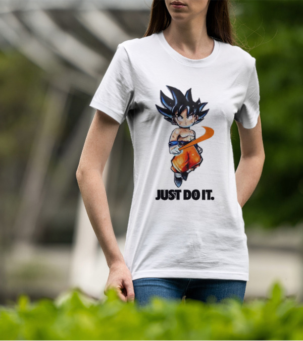 Son Goku Just Do It Dragon Ball Crossover T-Shirt