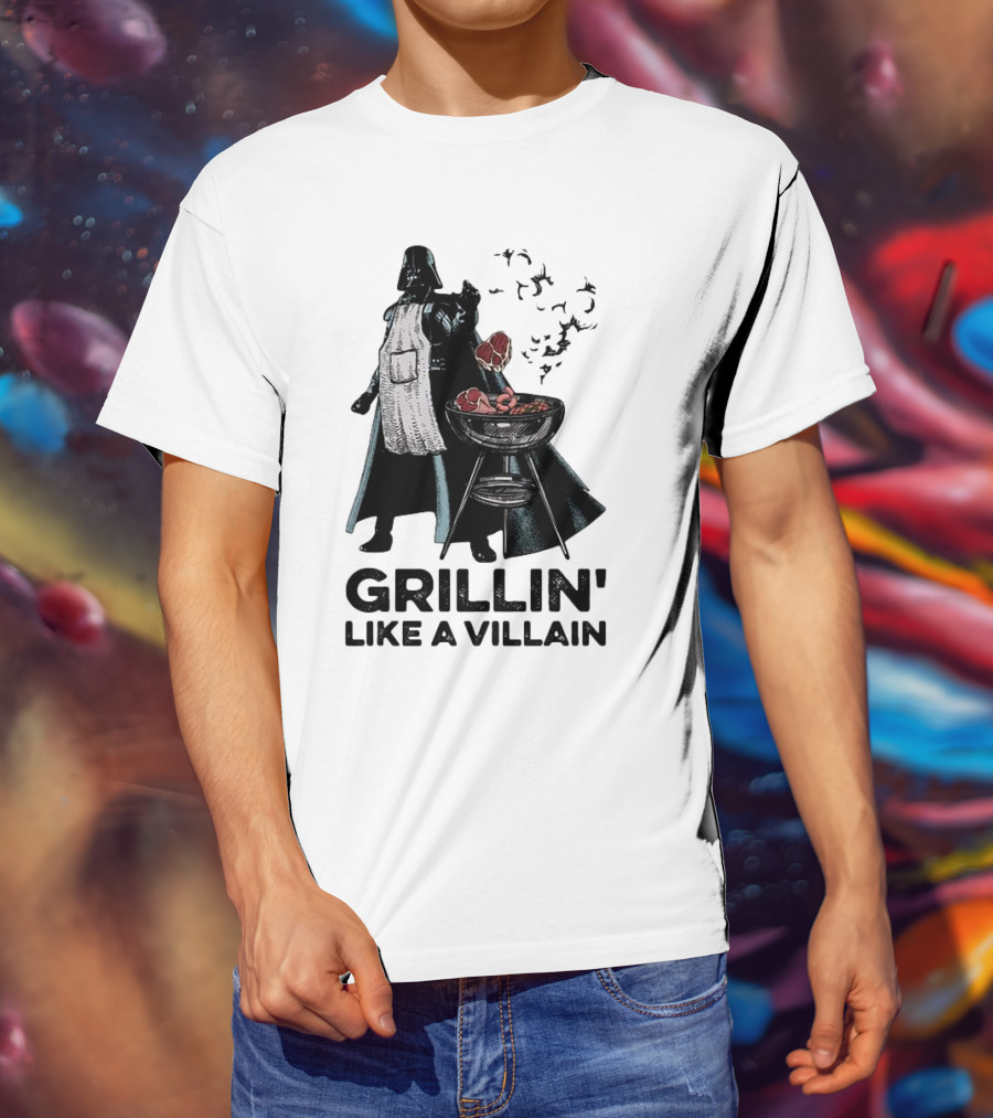 Star Wars Grillin' Like A Villain Darth Vader BBQ Scene T-Shirt