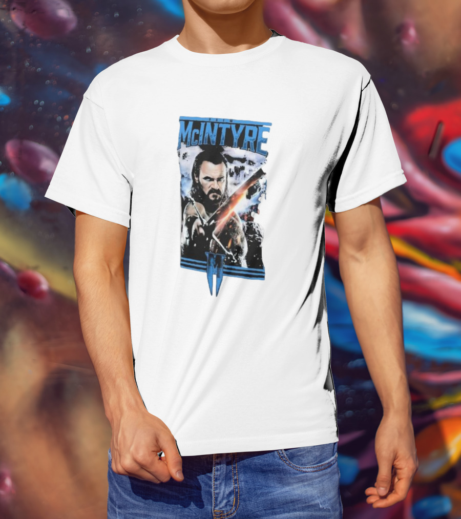 Drew McIntyre Clash Warrior With Sword And Determined Gaze T-Shirt