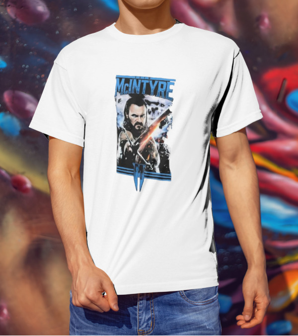 Drew McIntyre Clash Warrior With Sword And Determined Gaze T-Shirt