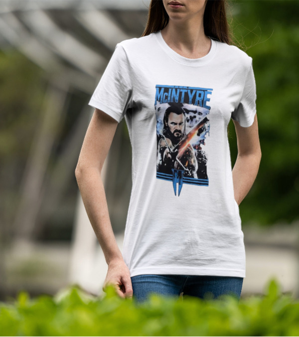 Drew McIntyre Clash Warrior With Sword And Determined Gaze T-Shirt