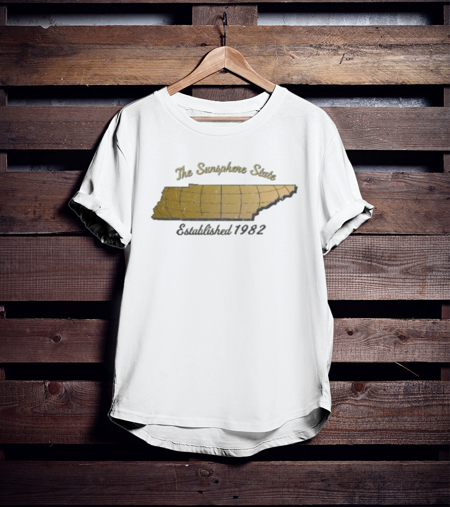 The Sunsphere State Tennessee Map Established 1982 T-Shirt