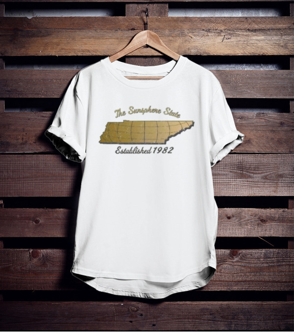 The Sunsphere State Tennessee Map Established 1982 T-Shirt
