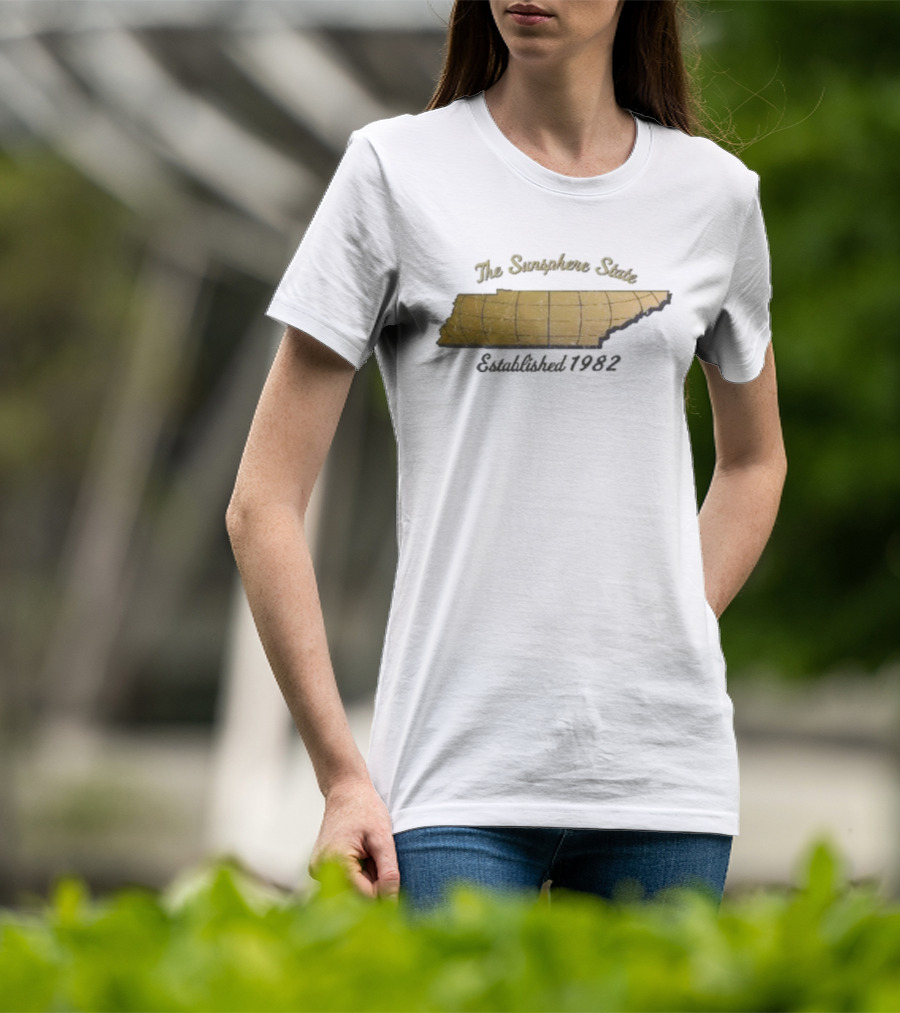 The Sunsphere State Tennessee Map Established 1982 T-Shirt