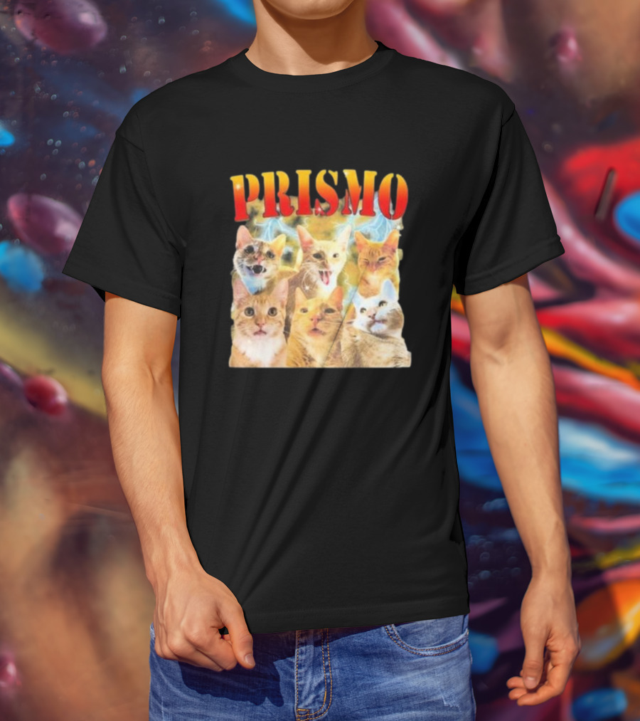 Prismo Cats Colorful Expressions Feline Montage T-Shirt