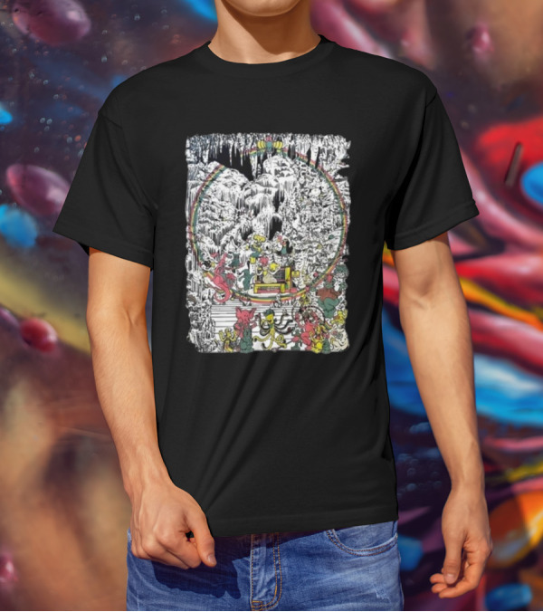 Brian Blomerth Sprinkle’s Glow Mineralogy Psychedelic Cavern Creatures And Vibrant Cosmic Scenes T-Shirt