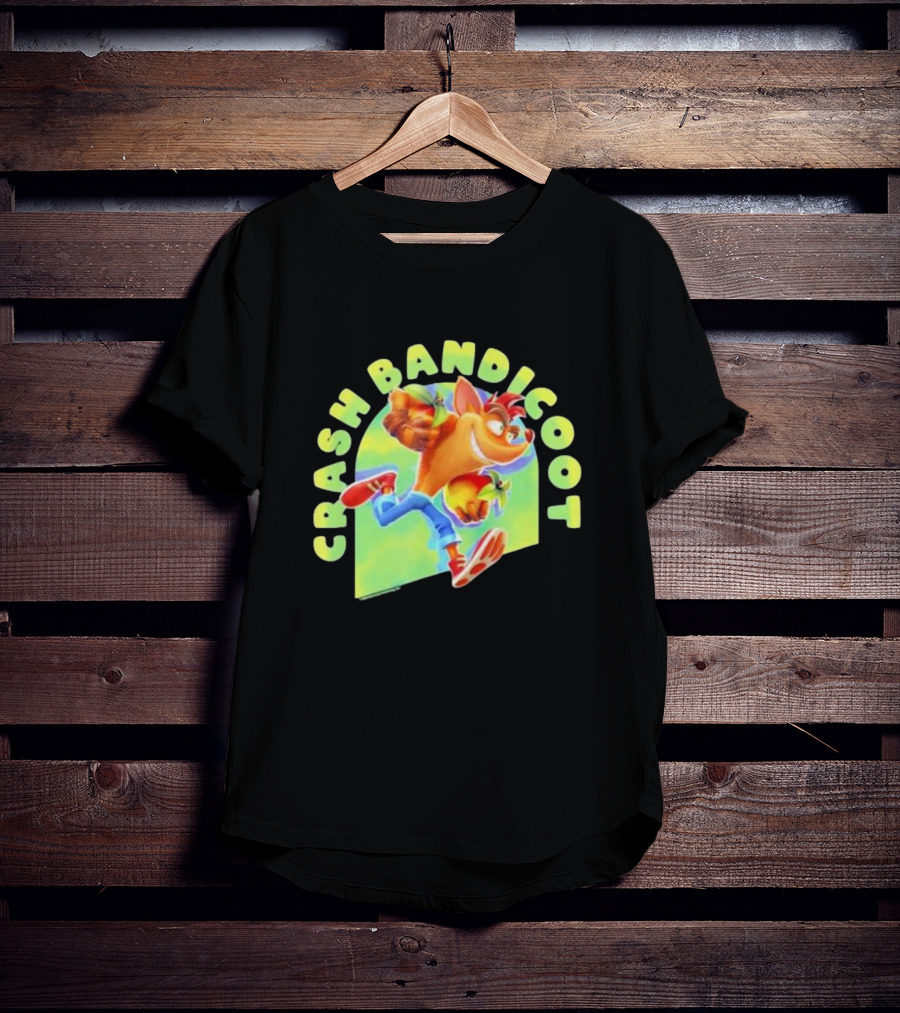 Crash Bandicoot Iconic Character Action Pose Rumble T-Shirt