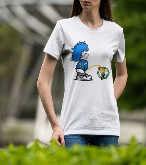 Dr Seuss Thing One Dallas Mavericks Urine On Boston Celtics T-Shirt