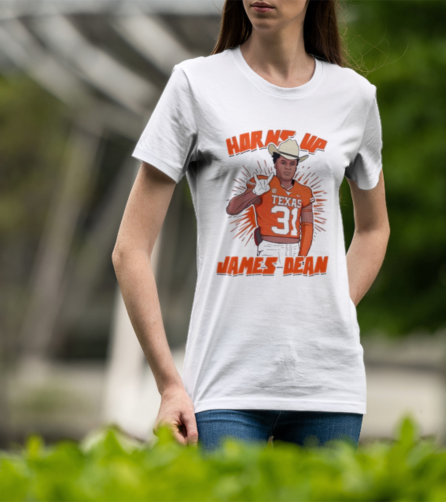 Horns Up Texas 31 Cowboy James Dean T-Shirt