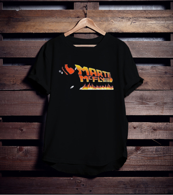Marte McFly Fire Player Retro Flame T-Shirt