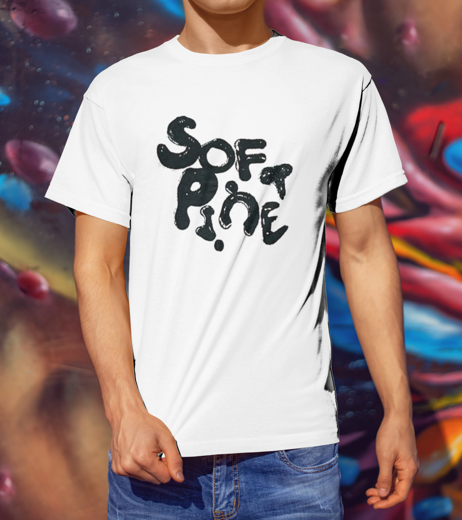Soft Pine Logo Dark Green Text T-Shirt