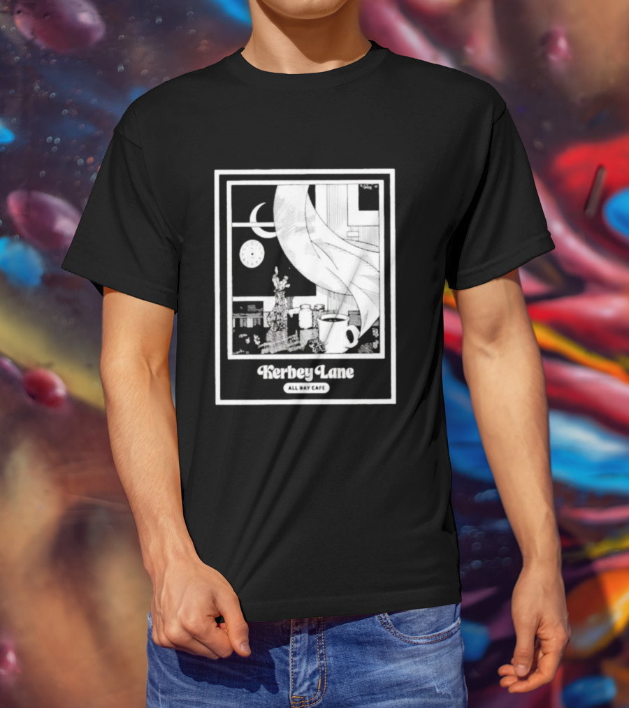 Kerbey Lane All Day Cafe Night Window Scene T-Shirt