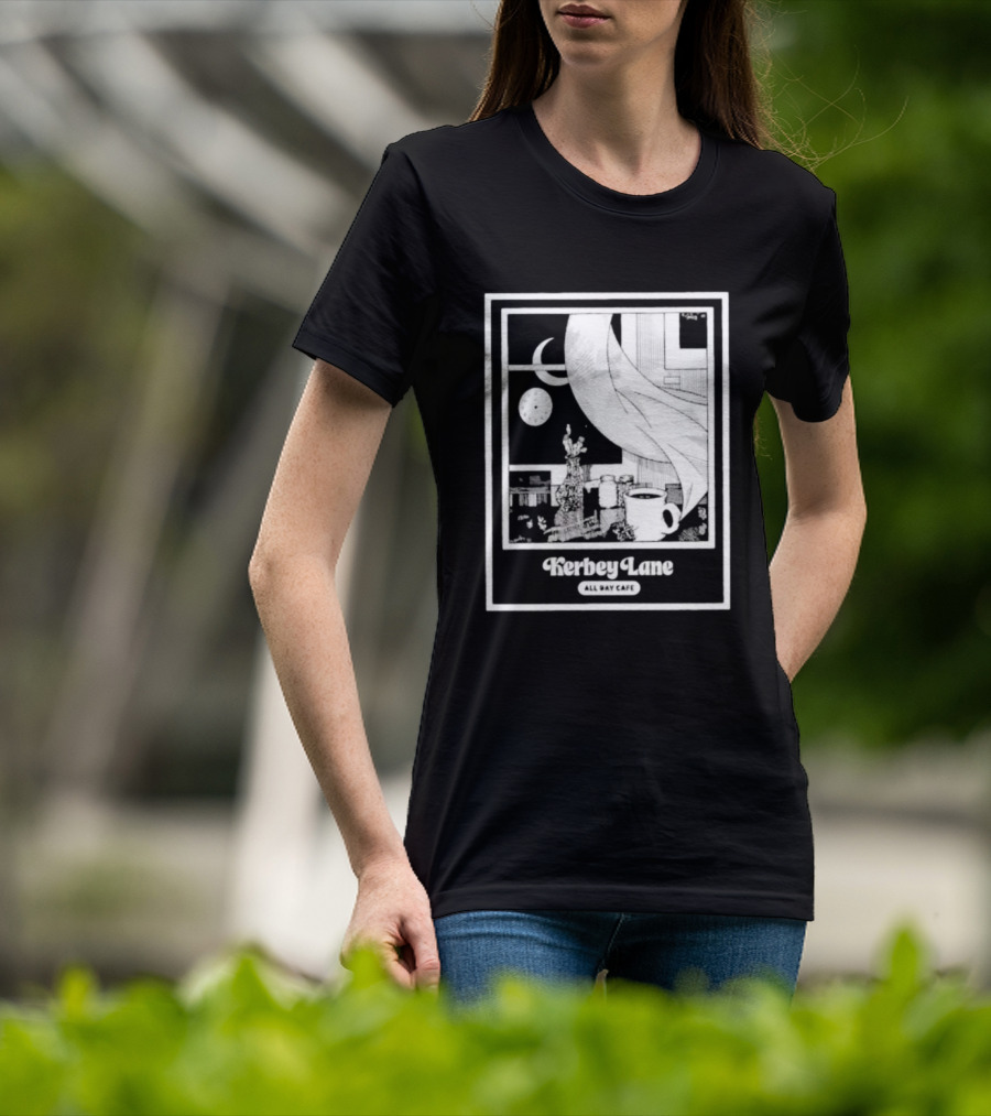 Kerbey Lane All Day Cafe Night Window Scene T-Shirt