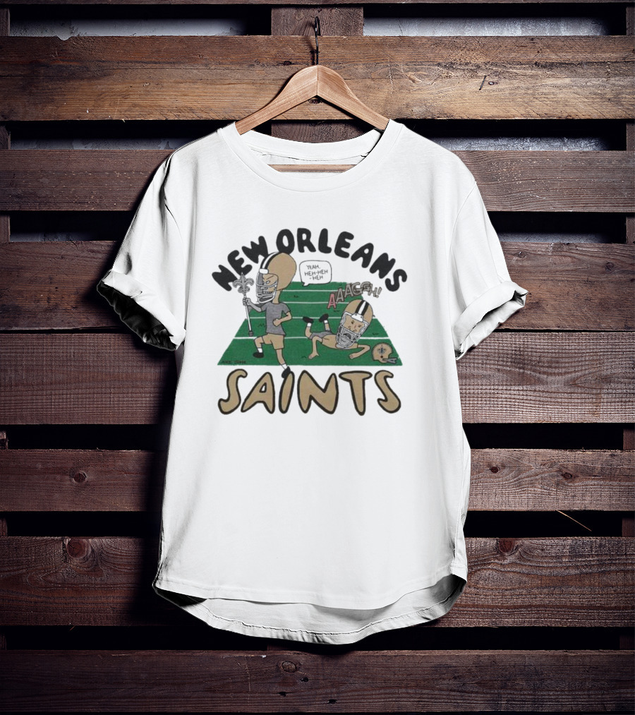 New Orleans Saints Beavis And Butt-Head Football Antics Yeah T-Shirt
