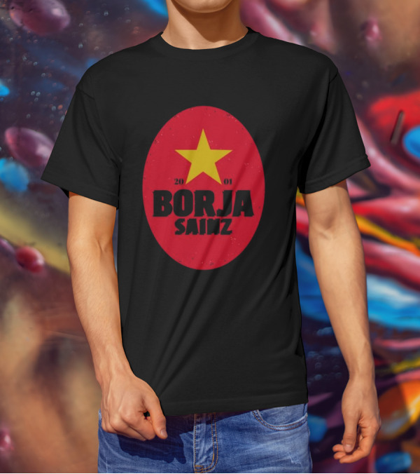 Borja Sainz 2001 Red Oval Yellow Star T-Shirt