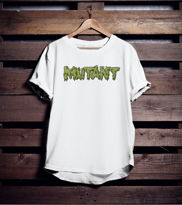 Mutant Threads Dripping Text T-Shirt