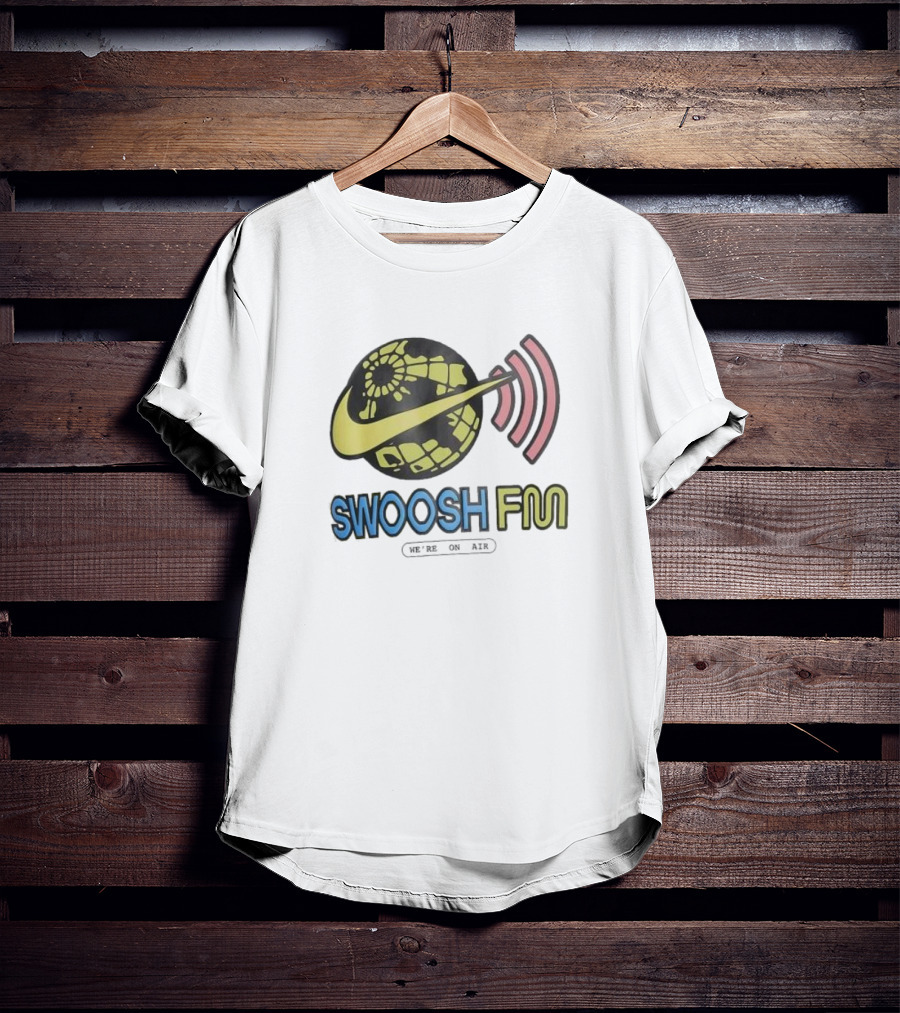 Niike Sportswear Max90 Swoosh FM We're On Air Global Broadcast Signal T-Shirt