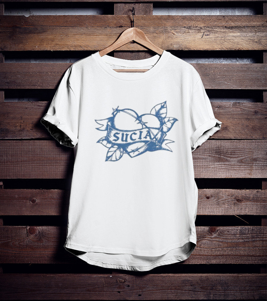 Sucia Heart Banner Tattoo Design Raglan T-Shirt