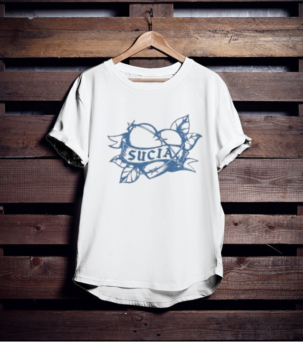 Sucia Heart Banner Tattoo Design Raglan T-Shirt