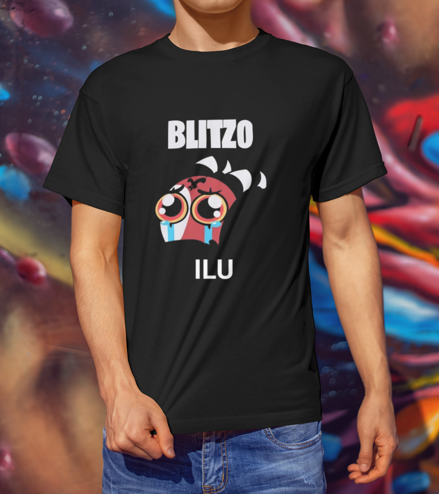 Blitzo Ilu Crying Face With Big Teary Eyes And Horns T-Shirt