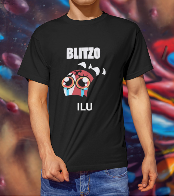 Blitzo Ilu Crying Face With Big Teary Eyes And Horns T-Shirt
