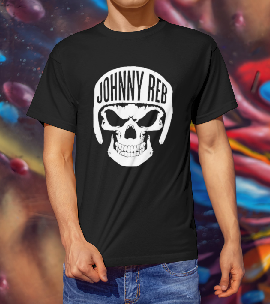 Johnny Reb Skull Helmet Classic T-Shirt