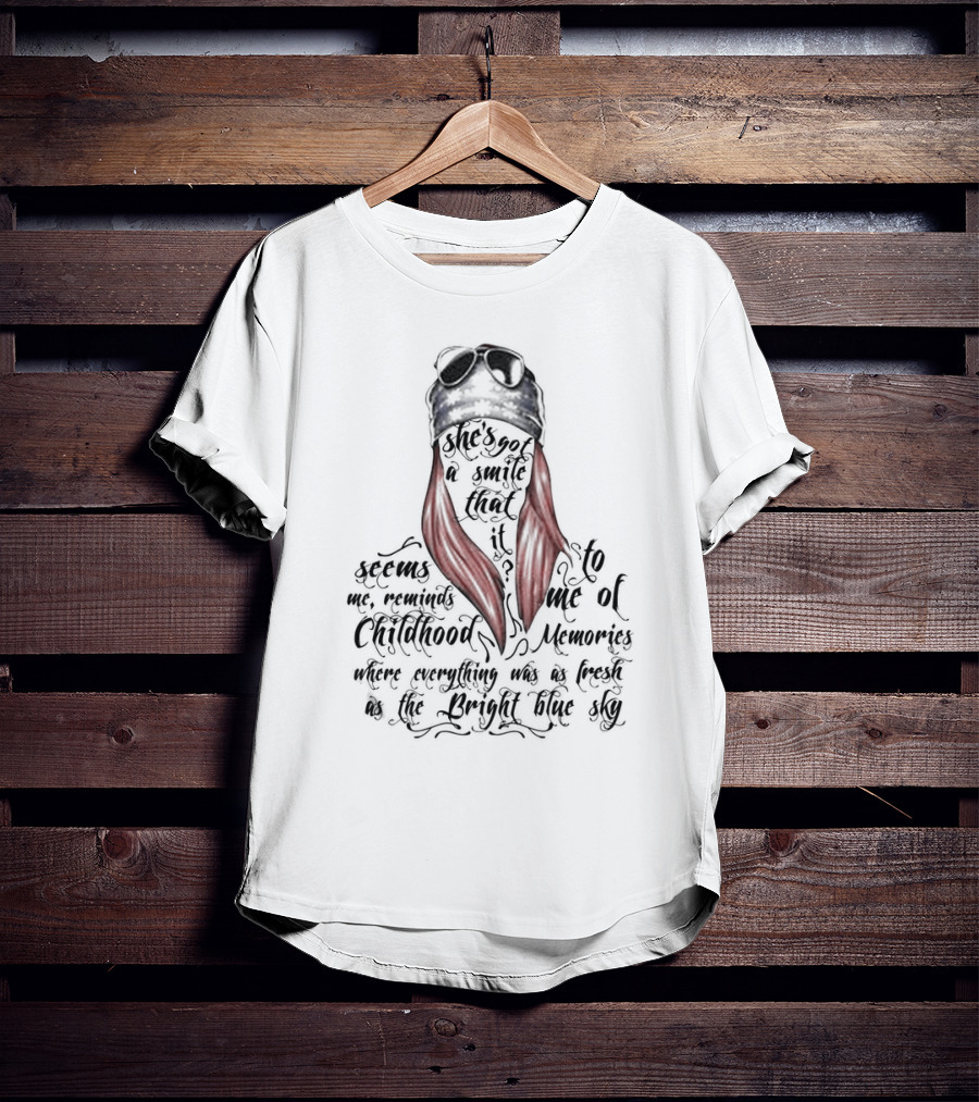 She's Got A Smile That It Seems To Me Of Childhood Memories Bright Blue Sky T-Shirt