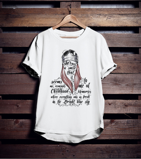 She's Got A Smile That It Seems To Me Of Childhood Memories Bright Blue Sky T-Shirt