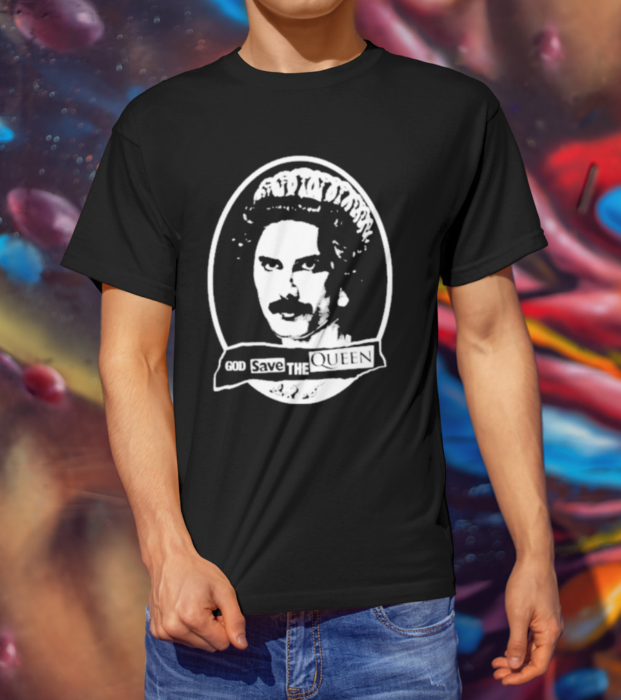 Freddie Mercury God Save The Queen Iconic T-Shirt