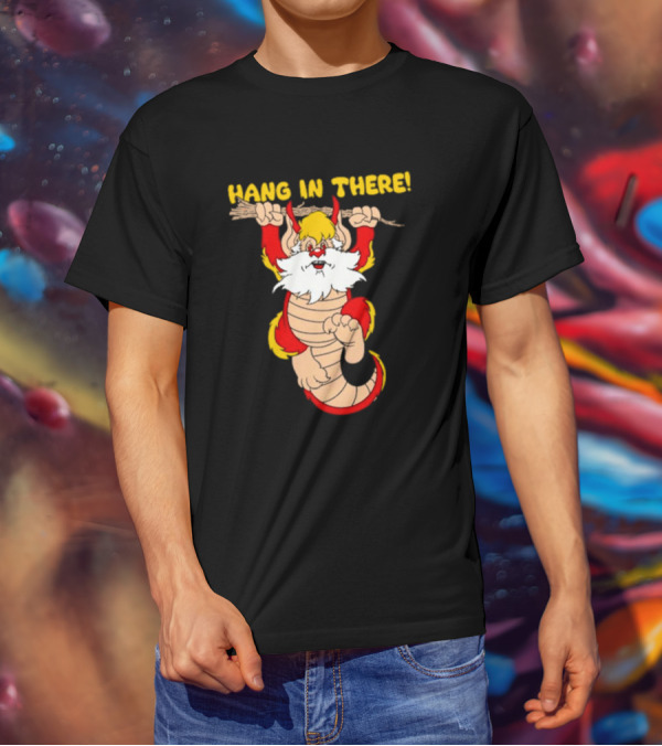 Hang In There Snarf Hanging On Tree Branch T-Shirt