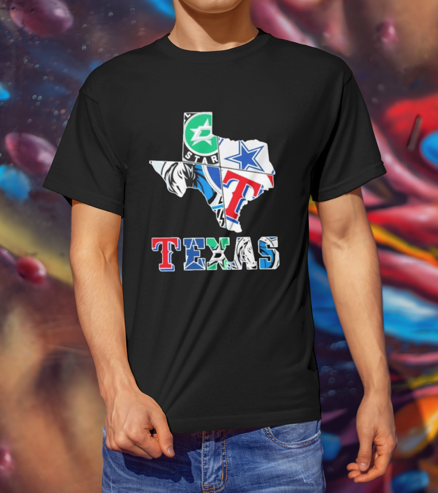Texas Dallas Cowboys Stars Rangers Mavericks Sports Team T-Shirt