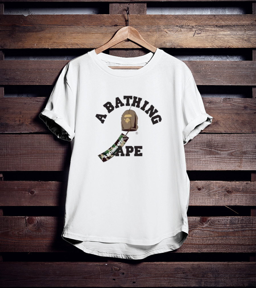A Bathing Ape Camouflage Wind Chimes Ape Head T-Shirt