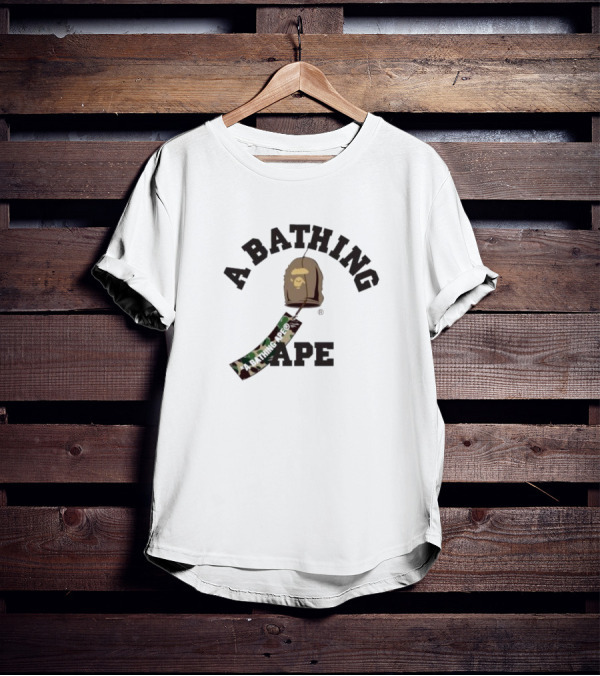 A Bathing Ape Camouflage Wind Chimes Ape Head T-Shirt