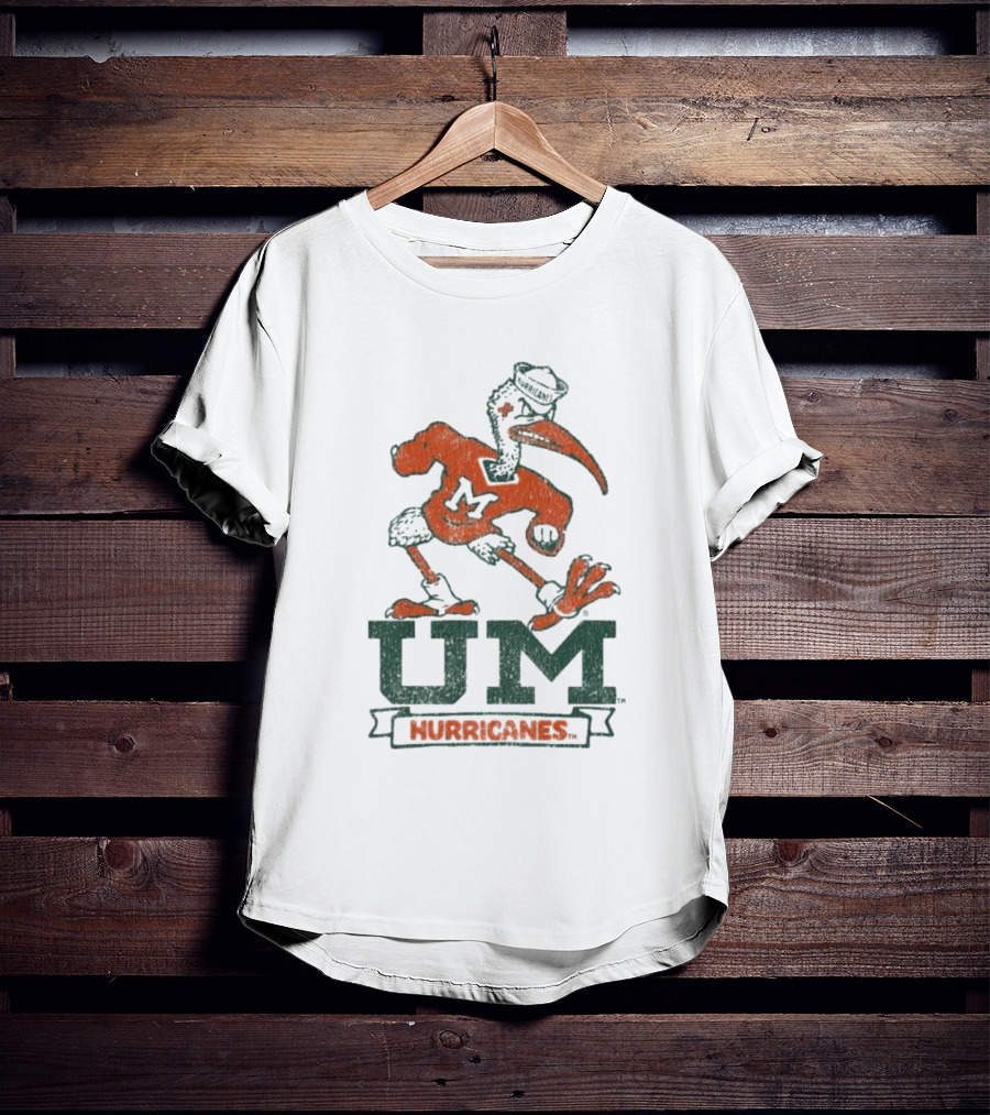 Blue 84 University Of Miami UM Hurricanes White T-Shirt