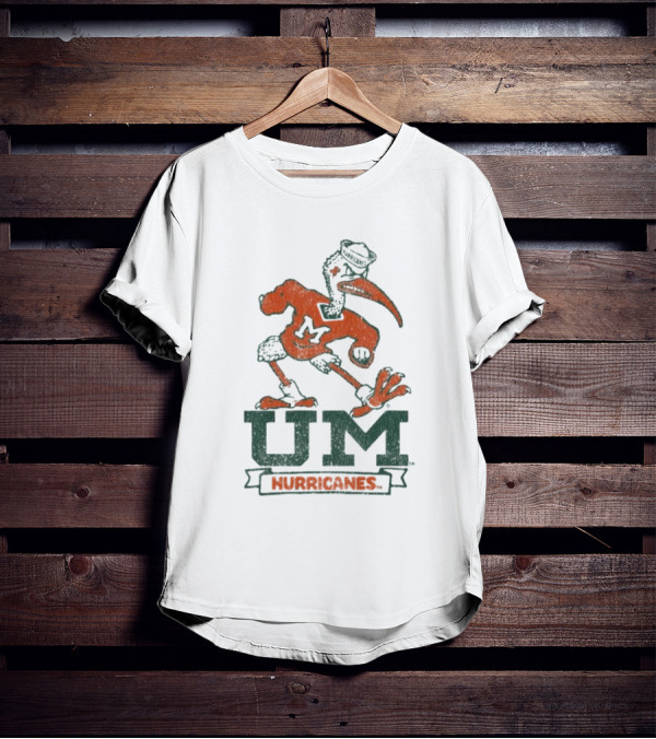 Blue 84 University Of Miami UM Hurricanes White T-Shirt